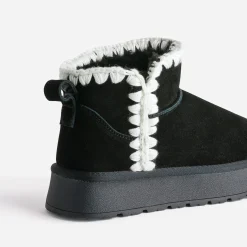 Boots cuir velours fourré semelle plateforme^Eram New