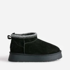 Boots cuir velours fourré à plateforme^Eram