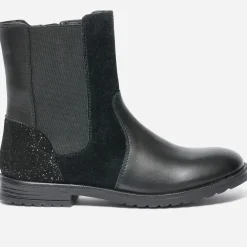Boots en cuir et cuir velours^Eram Online