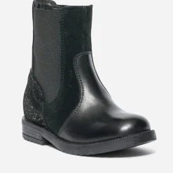Boots en cuir et cuir velours^Eram Online