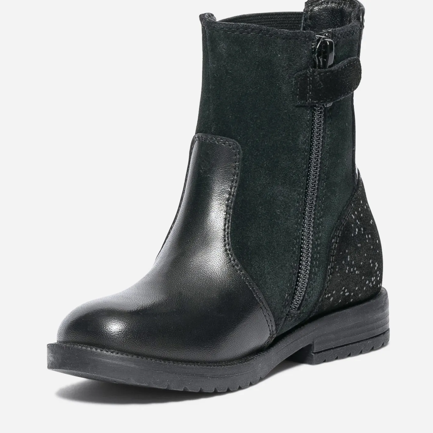 Boots en cuir et cuir velours^Eram Online