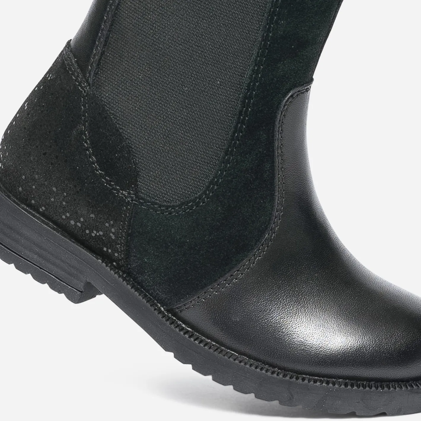 Boots en cuir et cuir velours^Eram Online