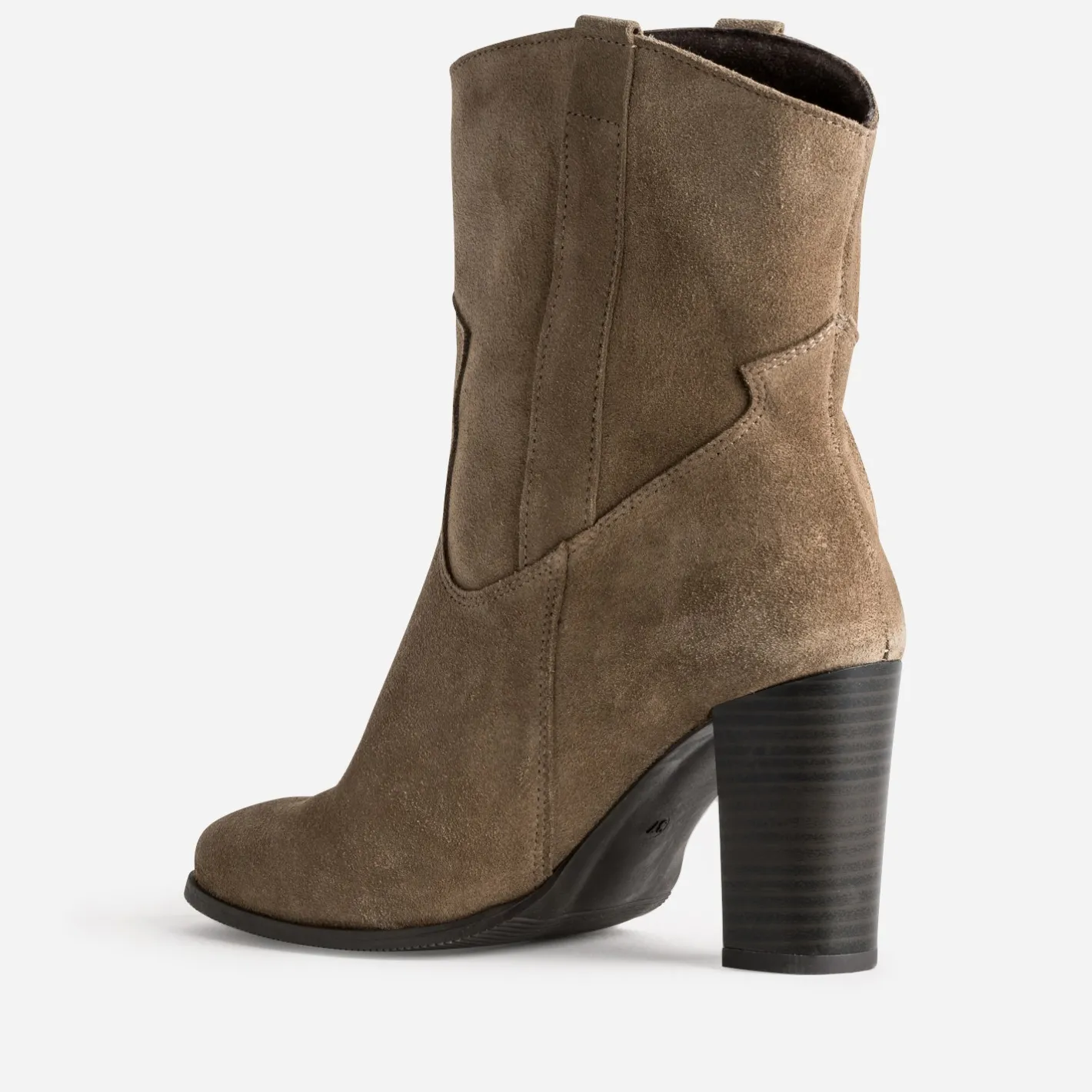 Boots cuir velours à franges^Texto Online