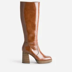 Botte cognac éco-conçue à plateforme^Eram Best