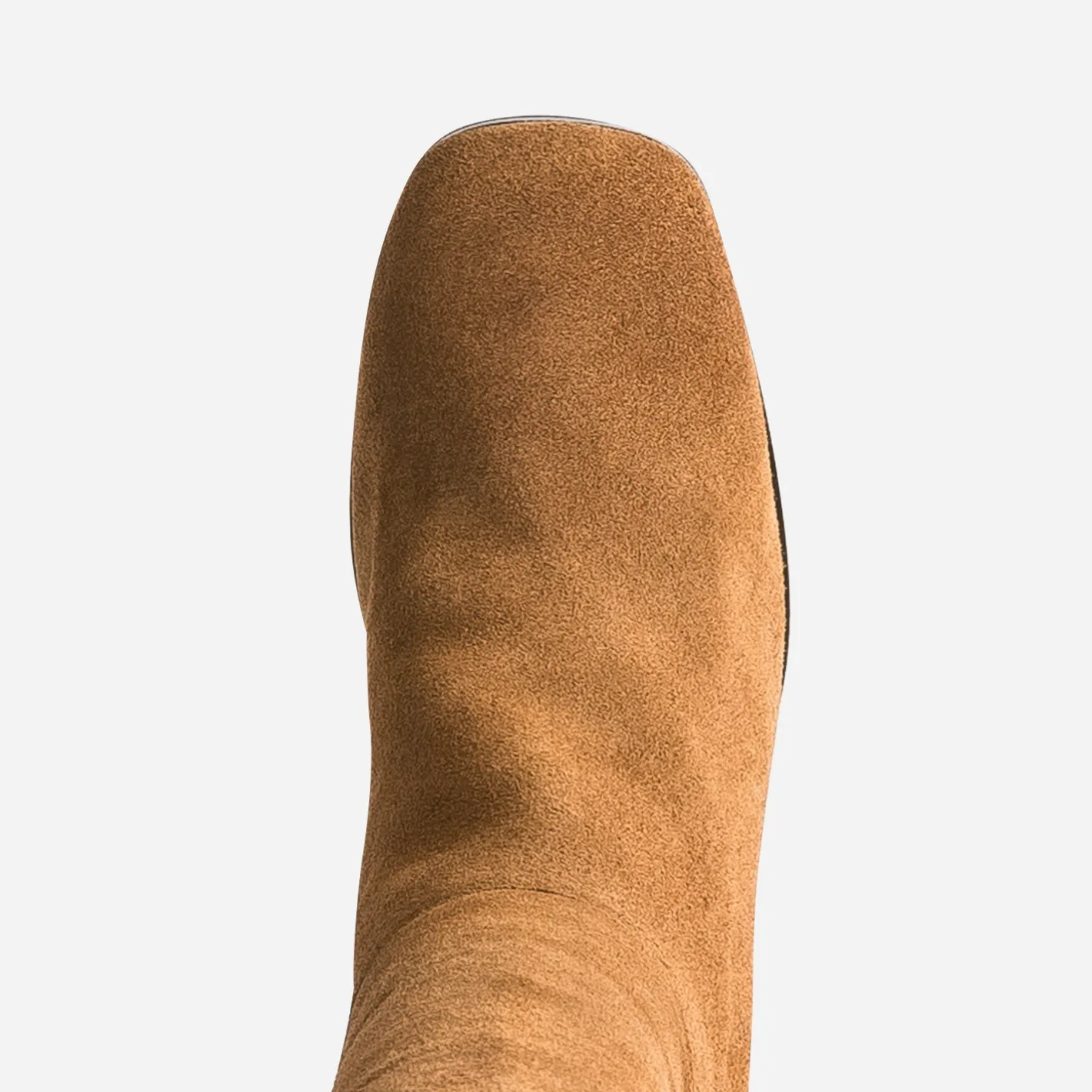 Botte cognac en cuir à plateforme pour mollets fins^Eram Best