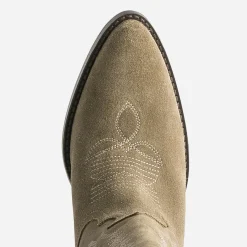 Botte cuir velours éco-conçue esprit santiag^Texto Discount