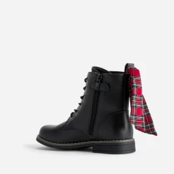 Bottine cuir détails rubans^Buggy Hot
