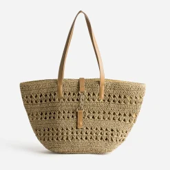 Cabas panier foncé raphia tressé^Eram New