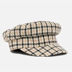 Casquette gavroche à carreaux^Texto New