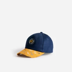 Casquette marine à visière ocre avec dino^Eram New