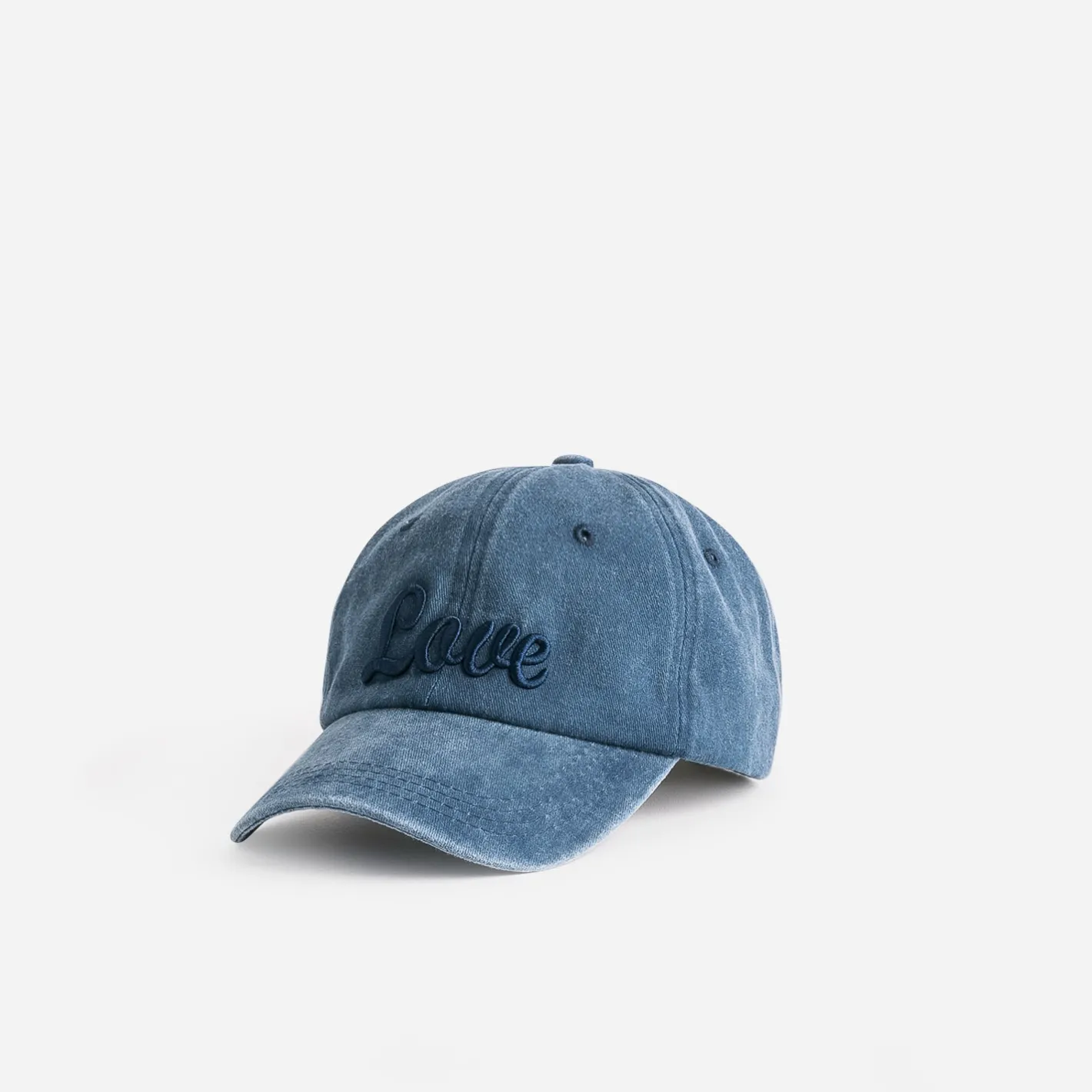 Casquette marine brodée^Texto Sale