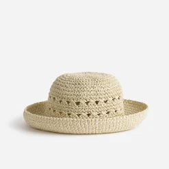 Chapeau beige tressé façon raphia^Eram Hot