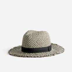 Chapeau et noir tressé^Texto Sale