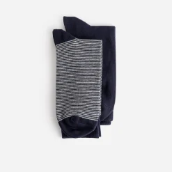 Chaussettes bleu et motif rayures^Eram Discount