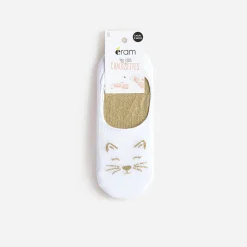 Chaussettes invisibles blanches et dorées^Eram Online