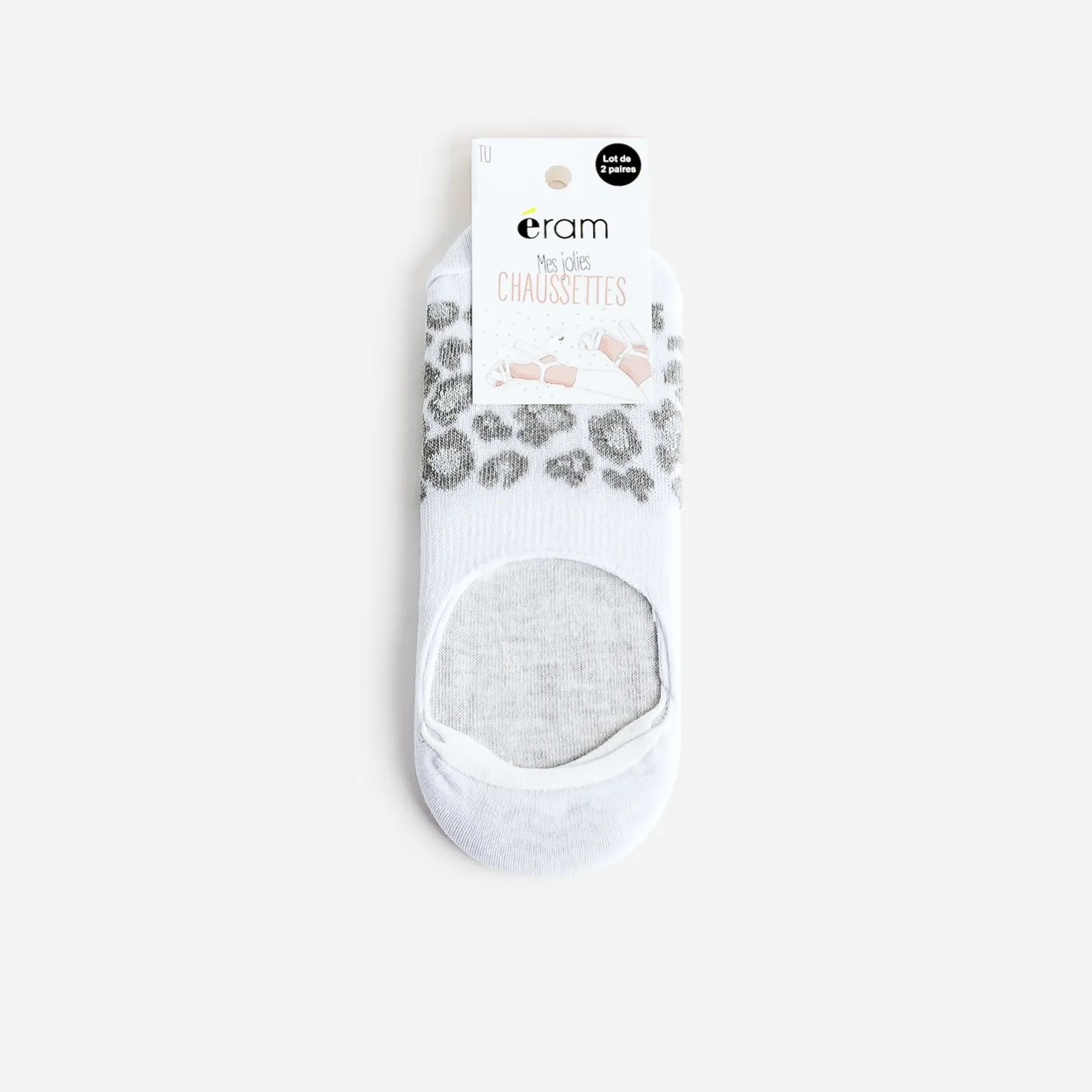 Chaussettes invisibles hes et grises^Eram