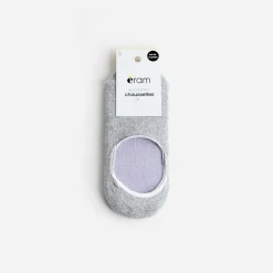 Chaussettes invisibles parme et gris argenté^Eram Online