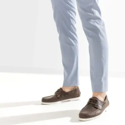 Chaussure-bateau foncé en cuir^Eram Clearance