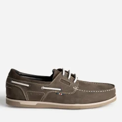 Chaussure-bateau foncé cuir nubuck^Eram
