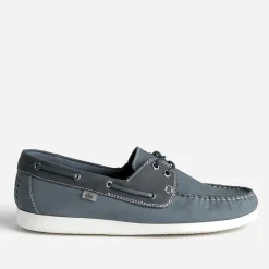 Chaussure-bateau bleu denim cuir nubuck^Tbs New
