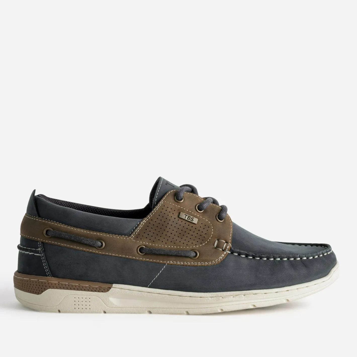Chaussure-bateau et marron cuir^Tbs Sale