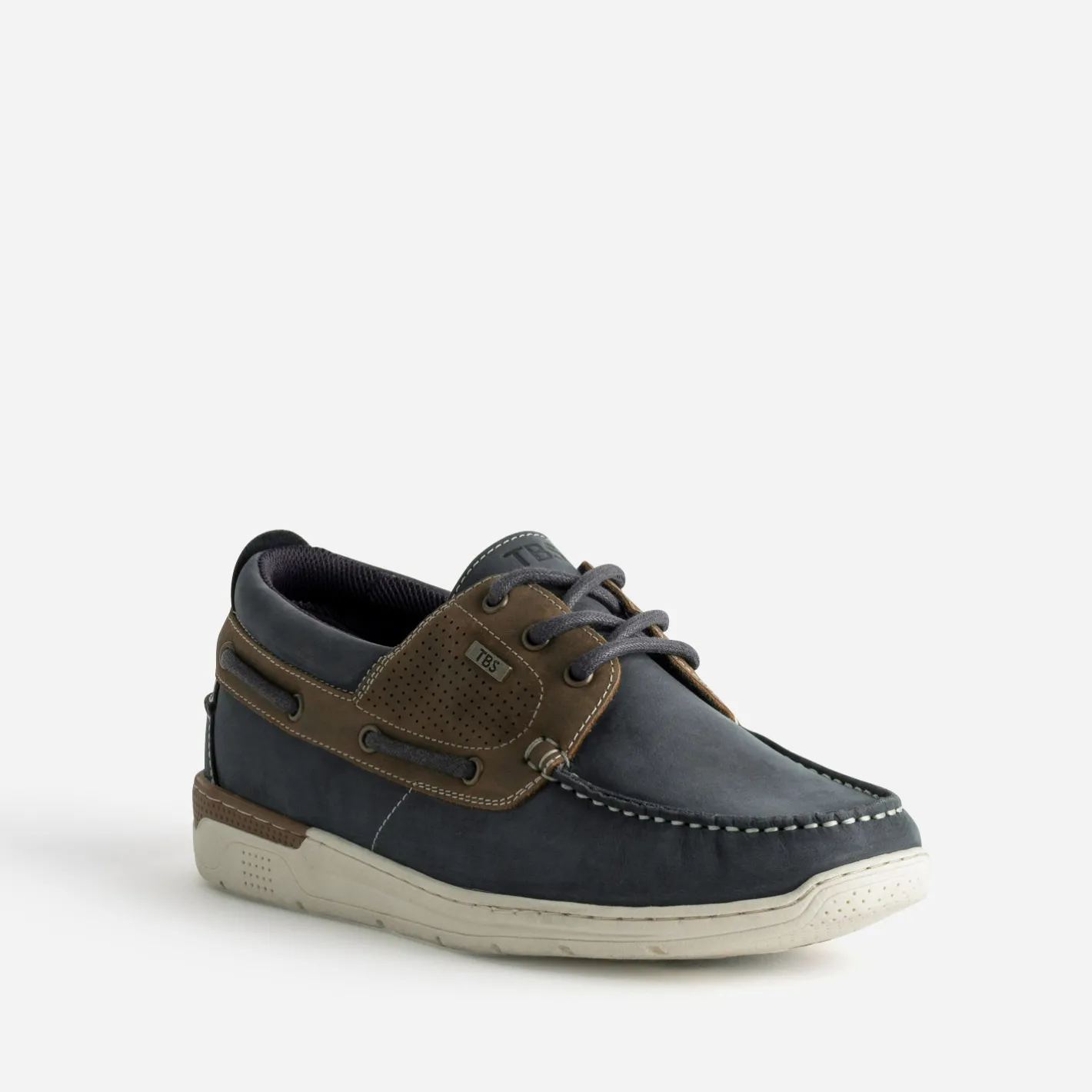 Chaussure-bateau et marron cuir^Tbs Sale