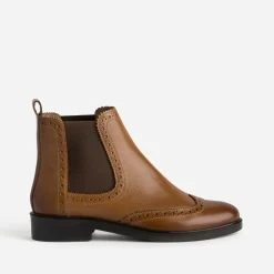 Chelsea boots cuir détails perforés^Eram Sale