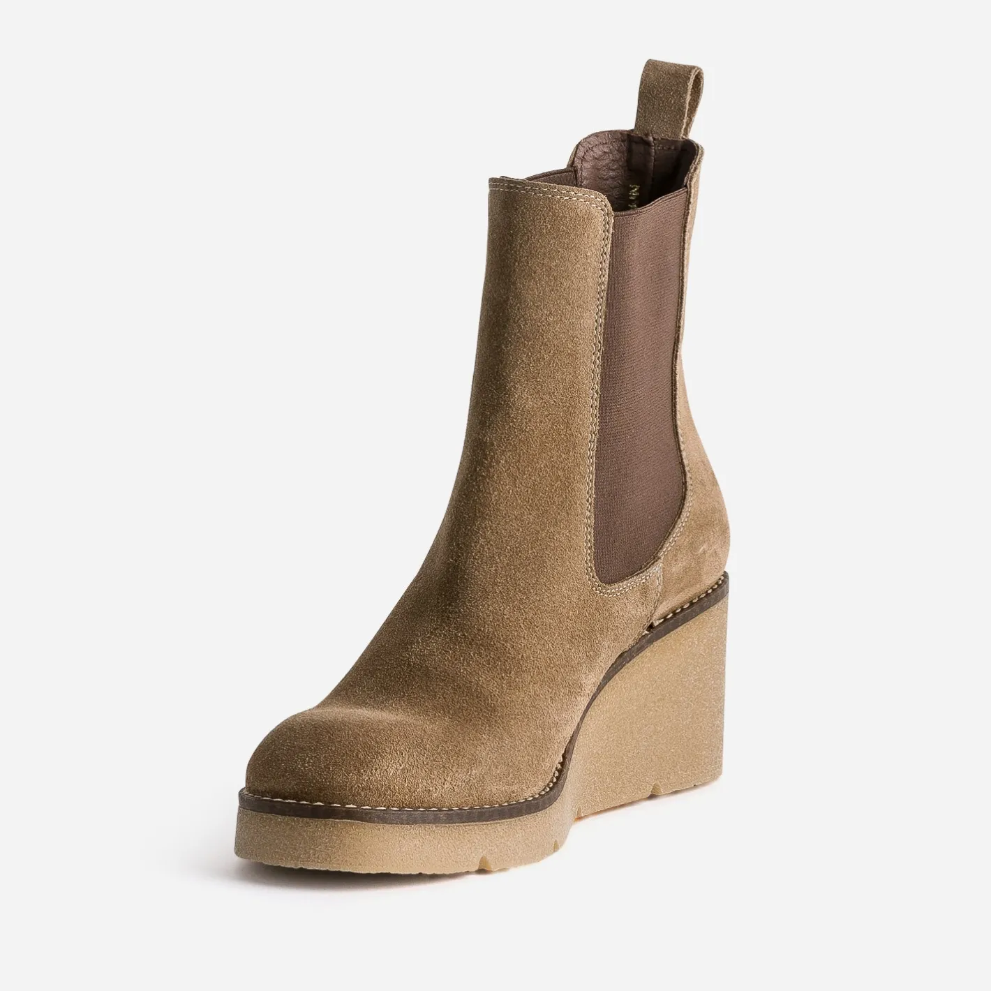 Chelsea boots compensé cuir velours^Eram Online