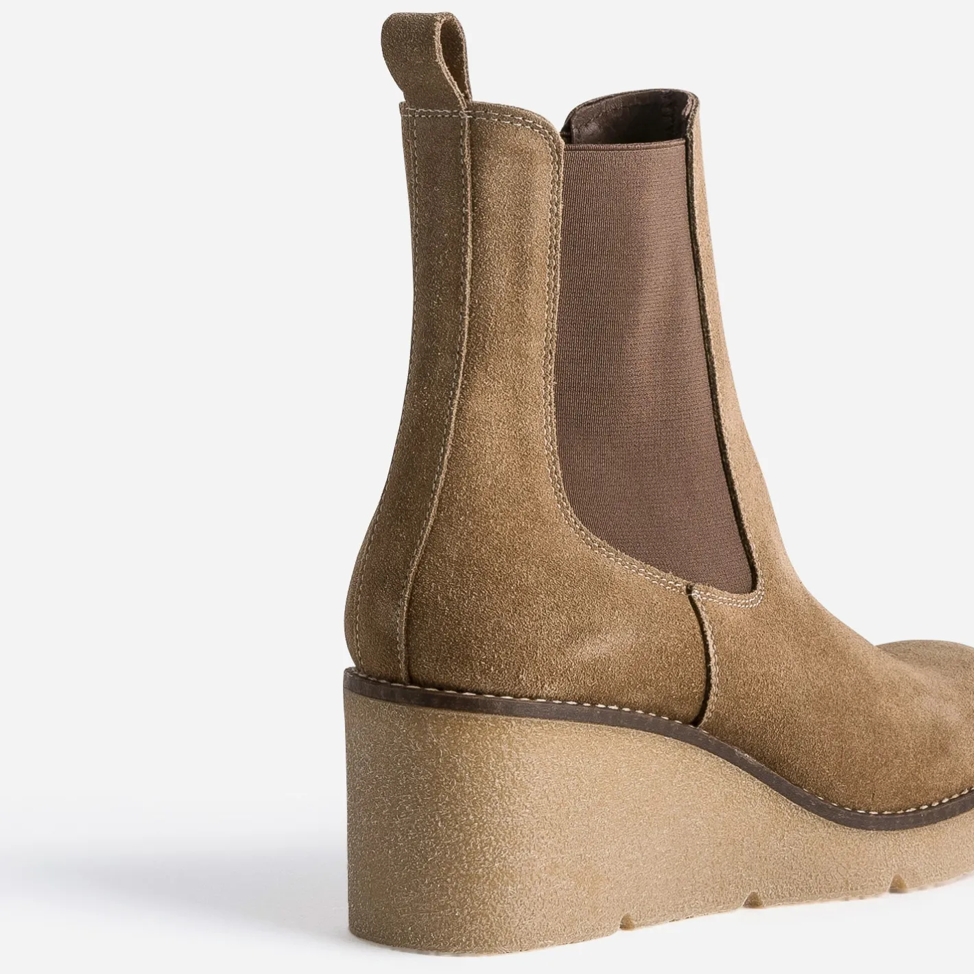 Chelsea boots compensé cuir velours^Eram Online