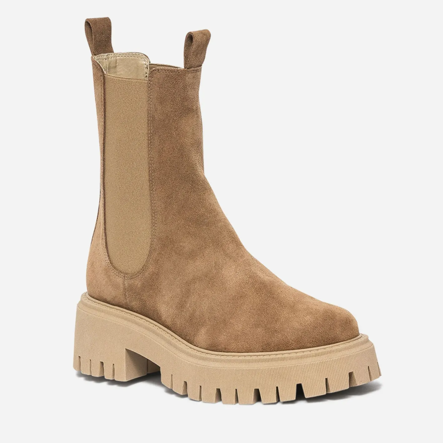 Chelsea boots cranté cuir velours^Texto Discount