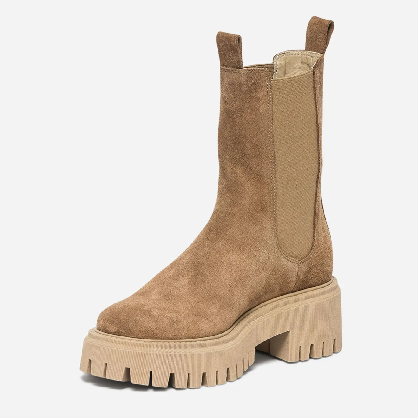 Chelsea boots cranté cuir velours^Texto Discount