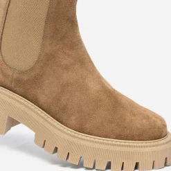 Chelsea boots cranté cuir velours^Texto Discount