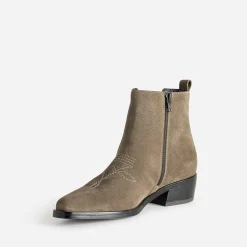Chelsea boots cuir velours^Texto Discount