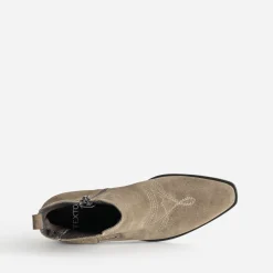 Chelsea boots cuir velours^Texto Discount