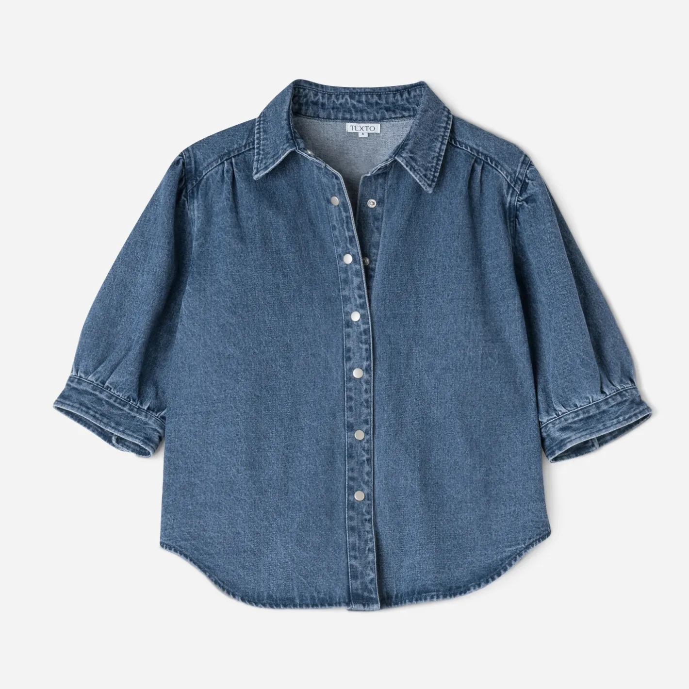 Chemise en jean manches courtes^Texto New