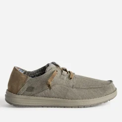 Derby confort toile et cuir velours^Skechers Discount