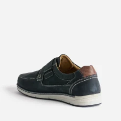 Derby bleu cuir nubuck^FRANCE ARNO Online