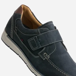 Derby bleu cuir nubuck^FRANCE ARNO Online