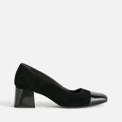 Escarpin cuir velours bout verni^Eram