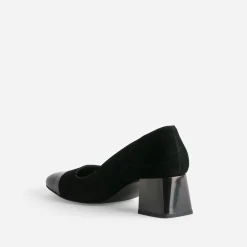 Escarpin cuir velours bout verni^Eram