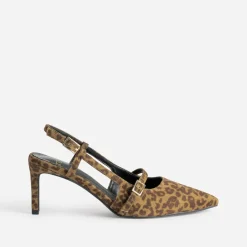 Escarpin slingback TEXTO suédé effet léopard^Eram Discount