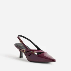 Escarpin slingback verni^Texto