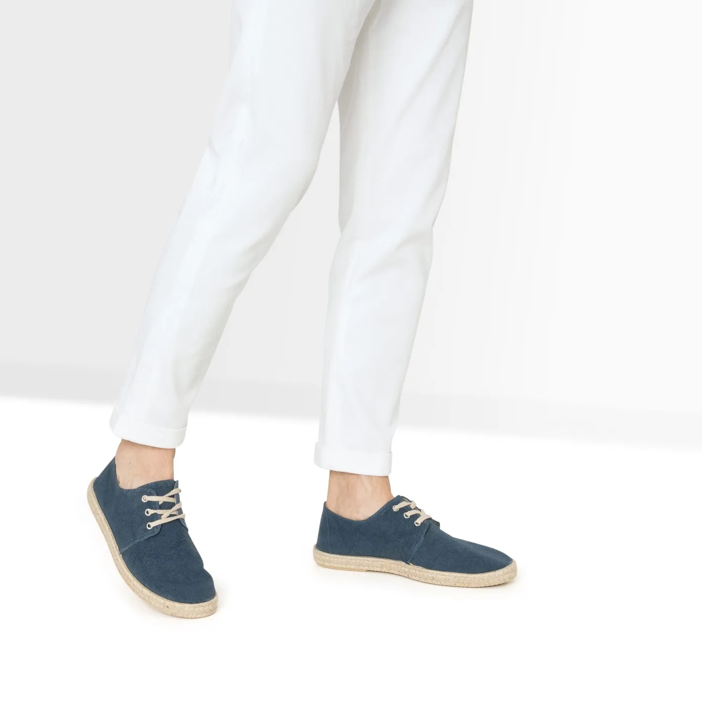 Espadrille marine en toile éco-conçu^Eram