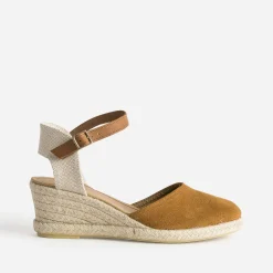 Espadrille compensée cuir velours éco-conçu^Eram Sale