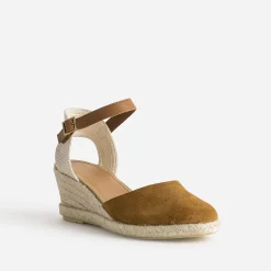 Espadrille compensée cuir velours éco-conçu^Eram Sale