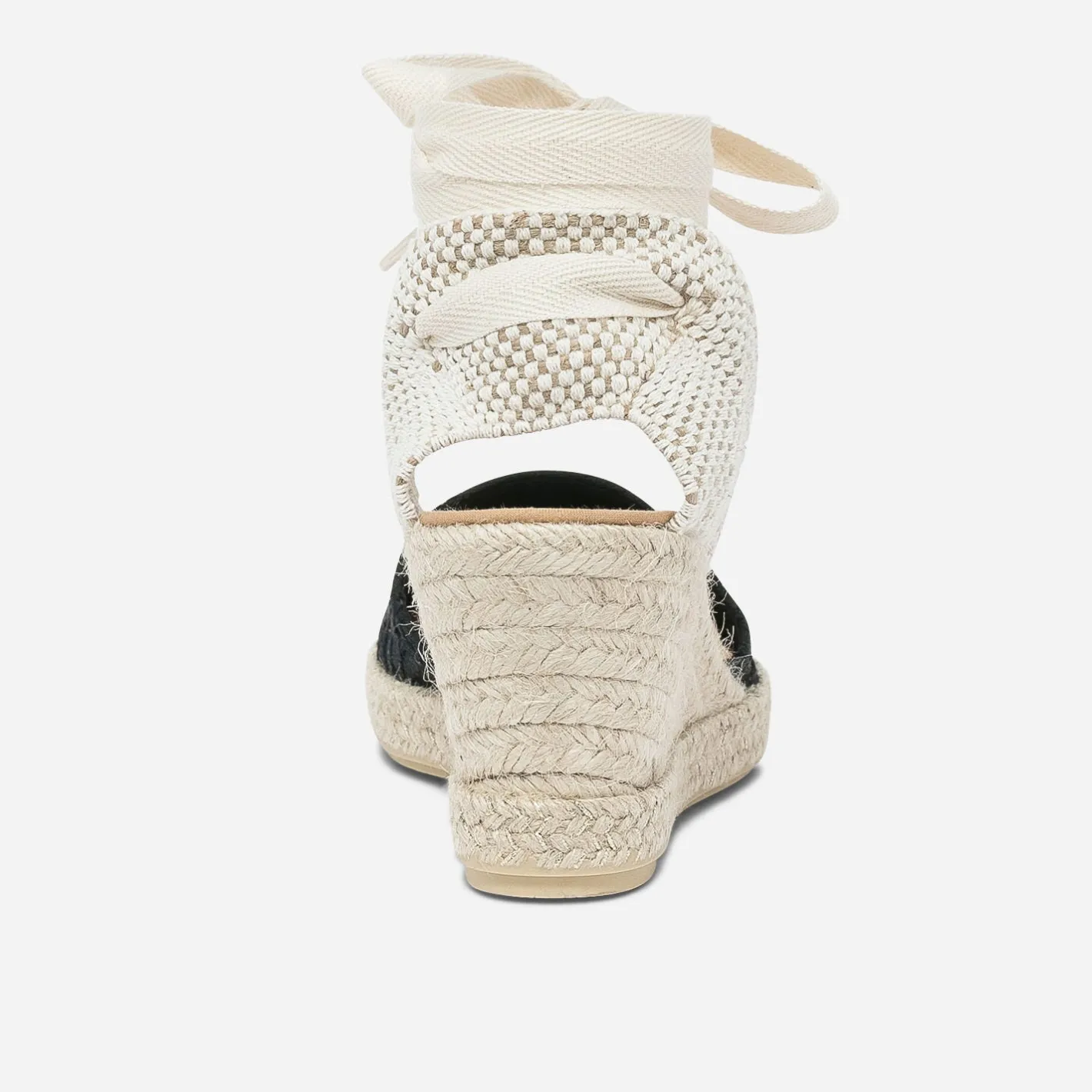 Espadrille compensée e en toile avec broderie anglaise^Eram Hot