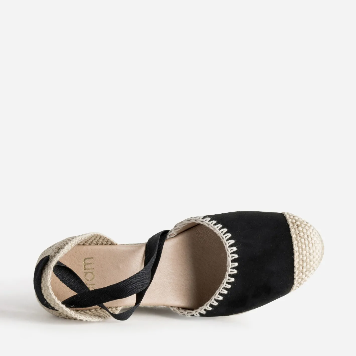 Espadrille compensée e cuir velours brodé^Eram New