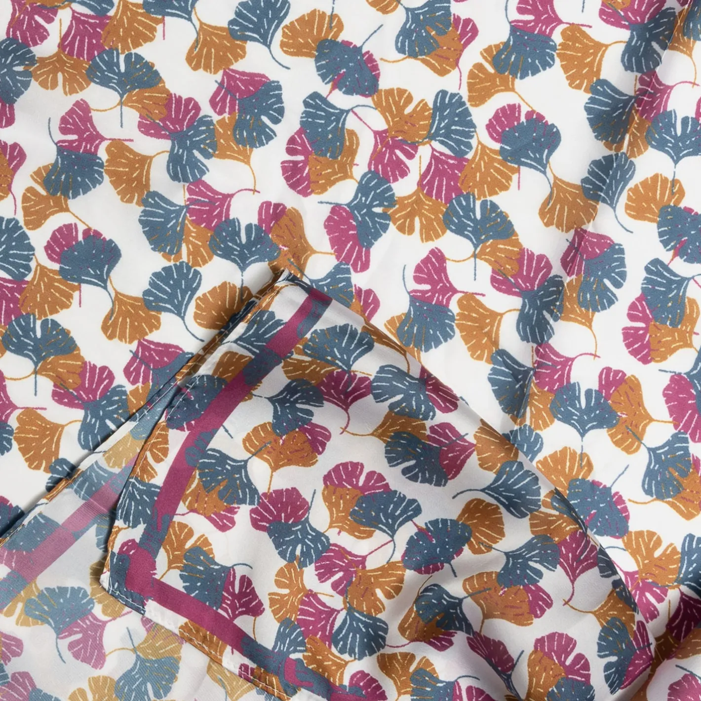 Foulard écru imprimé feuilles^Eram Online