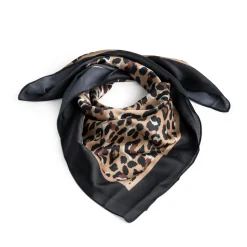 Foulard noir et imprimé léopard^Texto Best