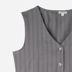 Gilet de costume rayures tennis^Texto New